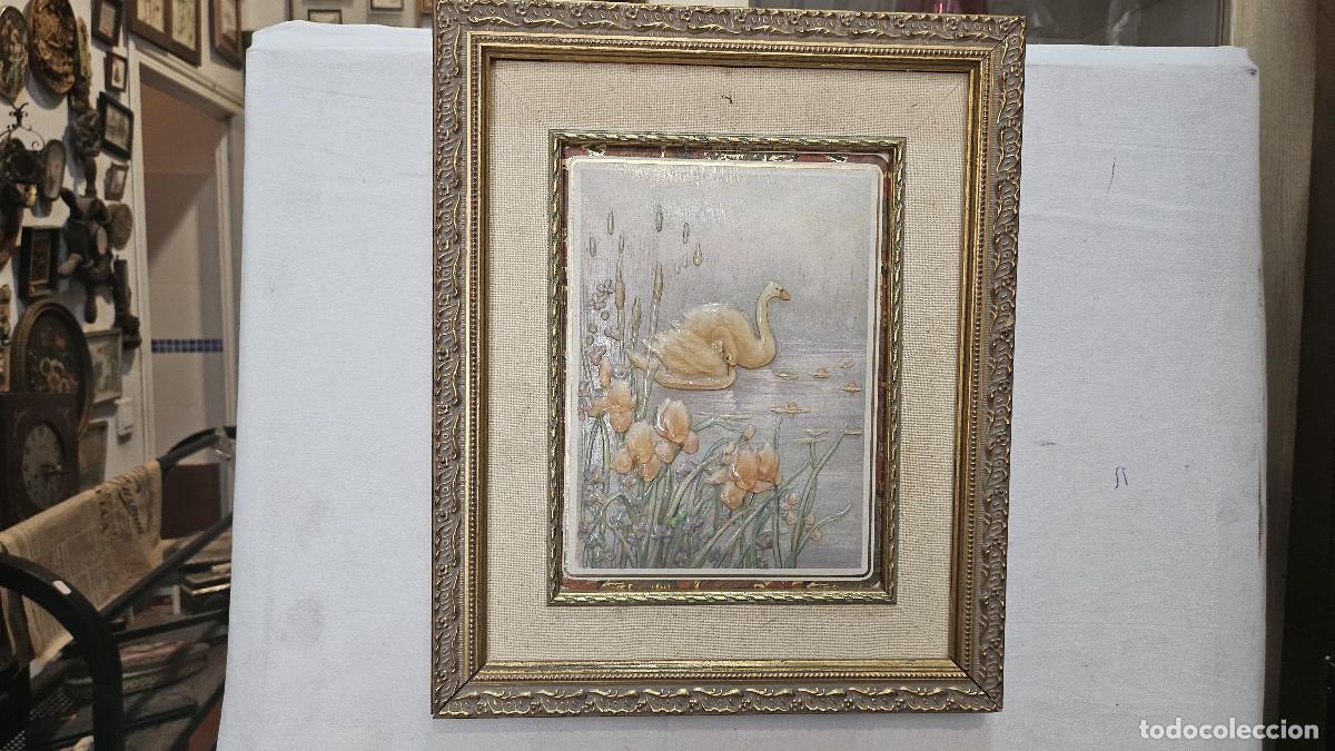 Vintage: cuadro de cisne - Foto 2