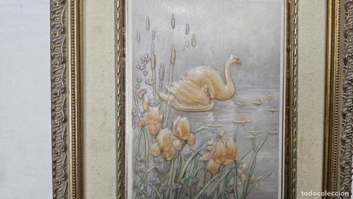 Vintage: cuadro de cisne - Foto 4