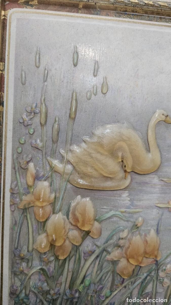 Vintage: cuadro de cisne - Foto 5