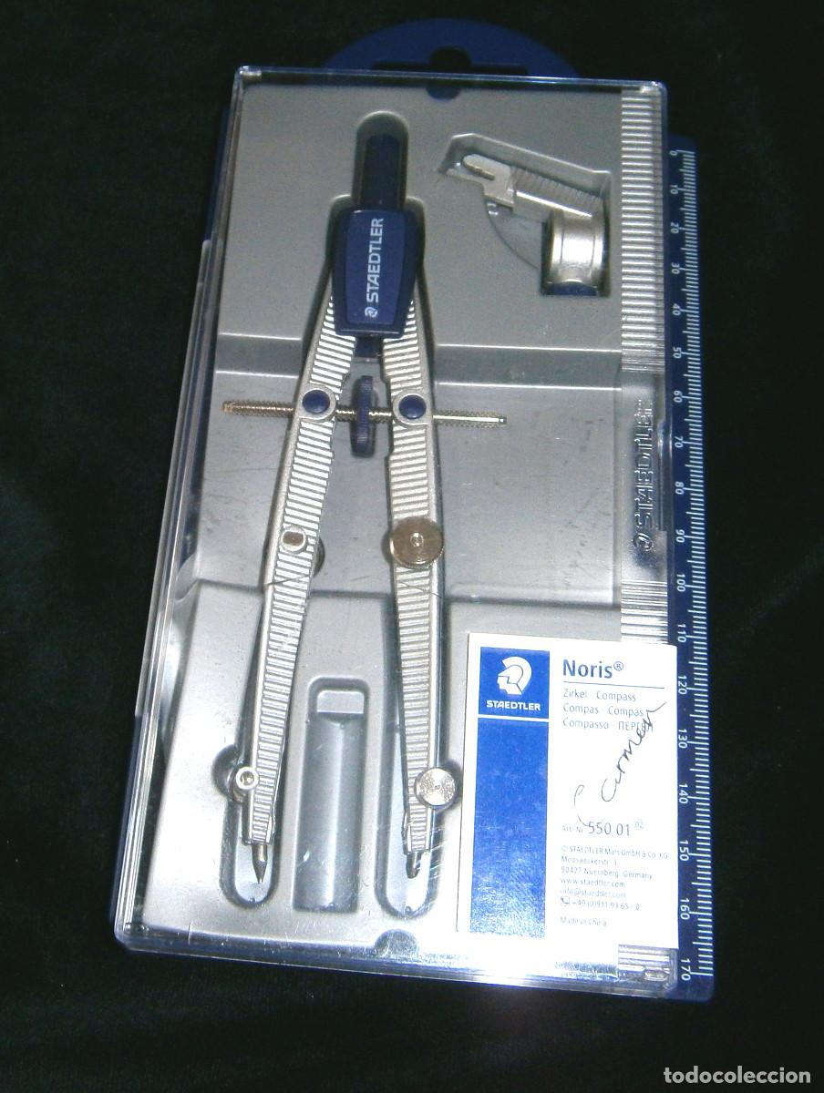 Vintage: caja con compas Staedler modelo 550 01 - Foto 1