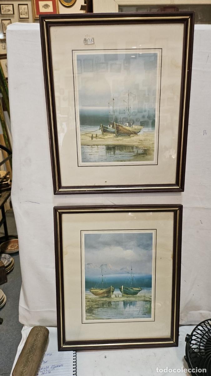 Vintage: 2 cuadros laminas marina - Foto 1