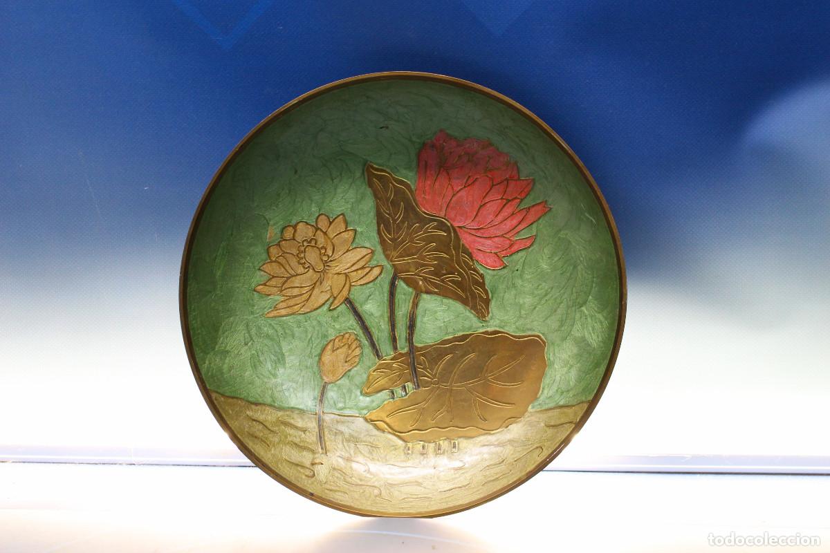 Vintage: Bandeja, centro de mesa cloisonne. - Foto 1