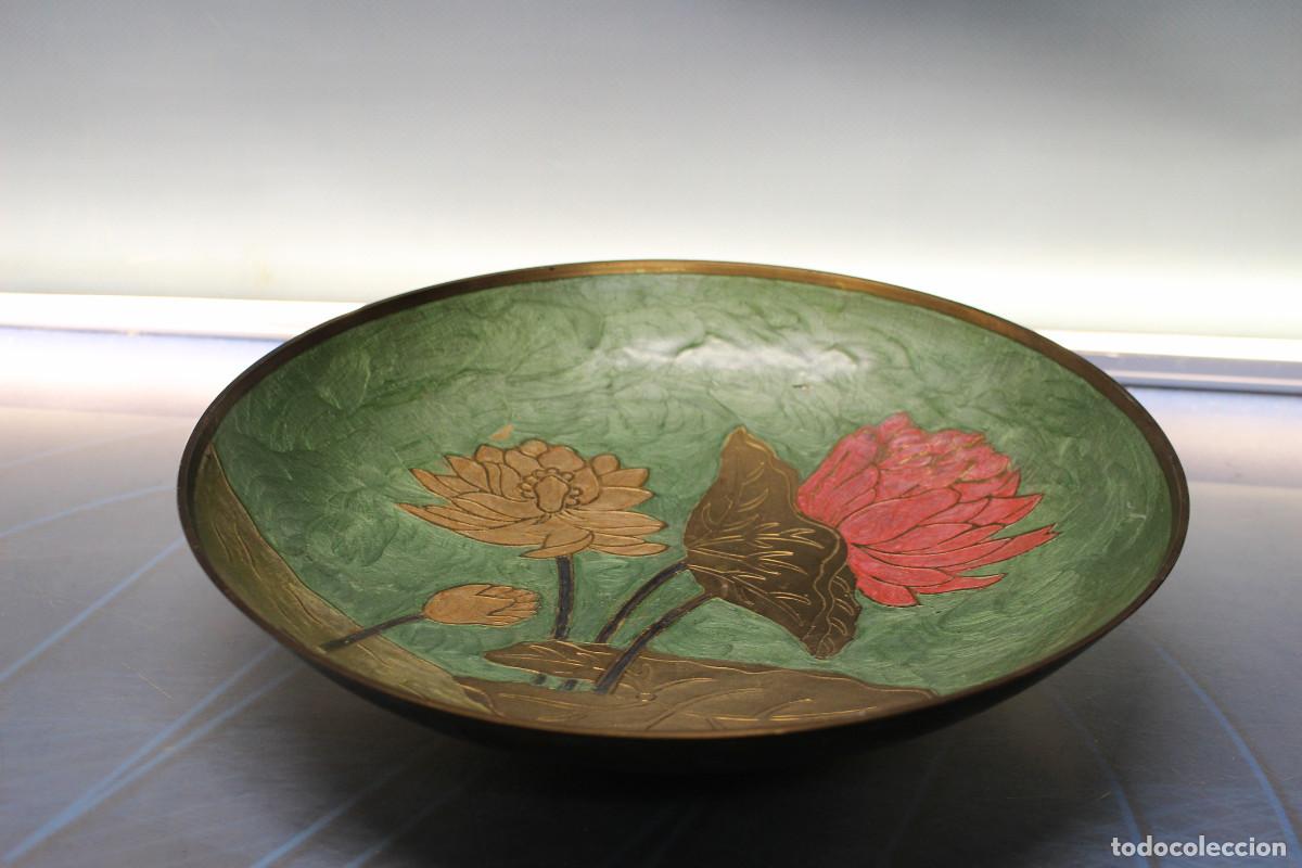Vintage: Bandeja, centro de mesa cloisonne. - Foto 2