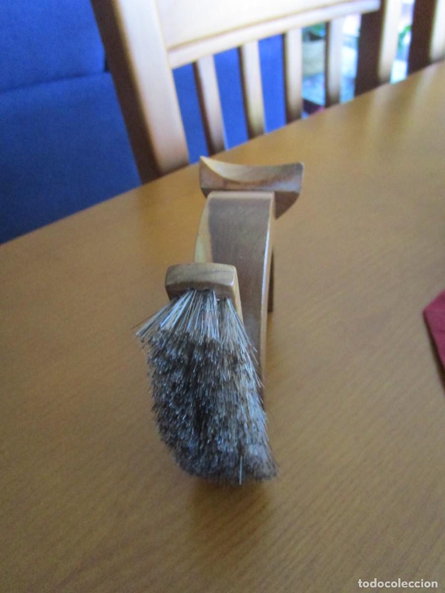 Vintage: ORIGINAL CEPILLO DE MADERA PARA LA ROPA, CON FORMA DE GATO - Foto 5