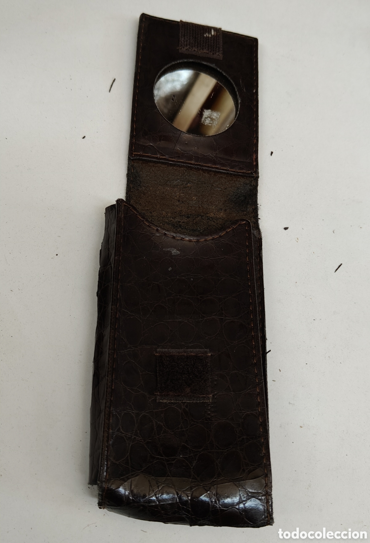 Vintage: Funda de tabaco de piel. Con espejo - car54 - Foto 2