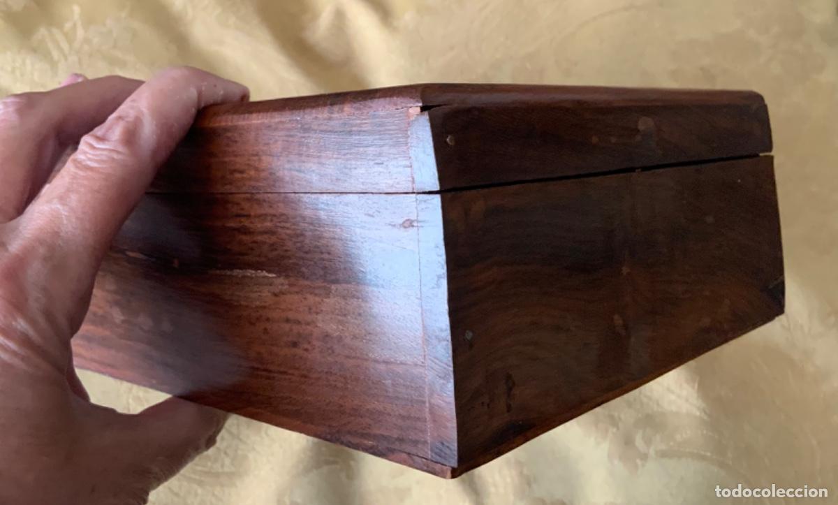 Vintage: CAJA MADERA LABRADA PARA T&Eacute; - Foto 4