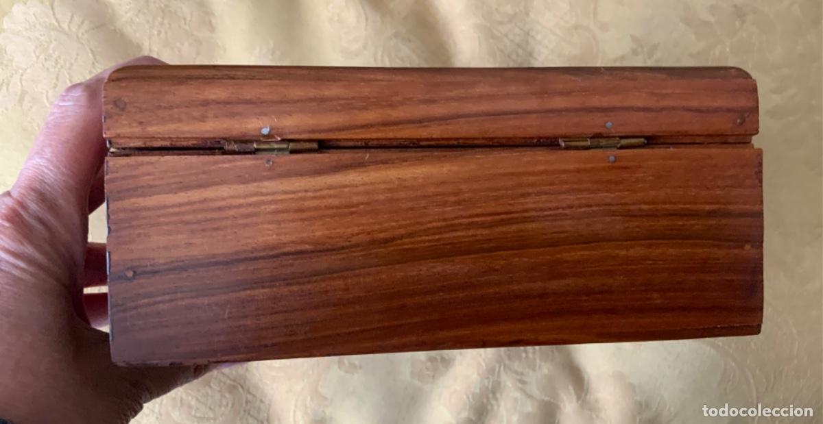 Vintage: CAJA MADERA LABRADA PARA T&Eacute; - Foto 6