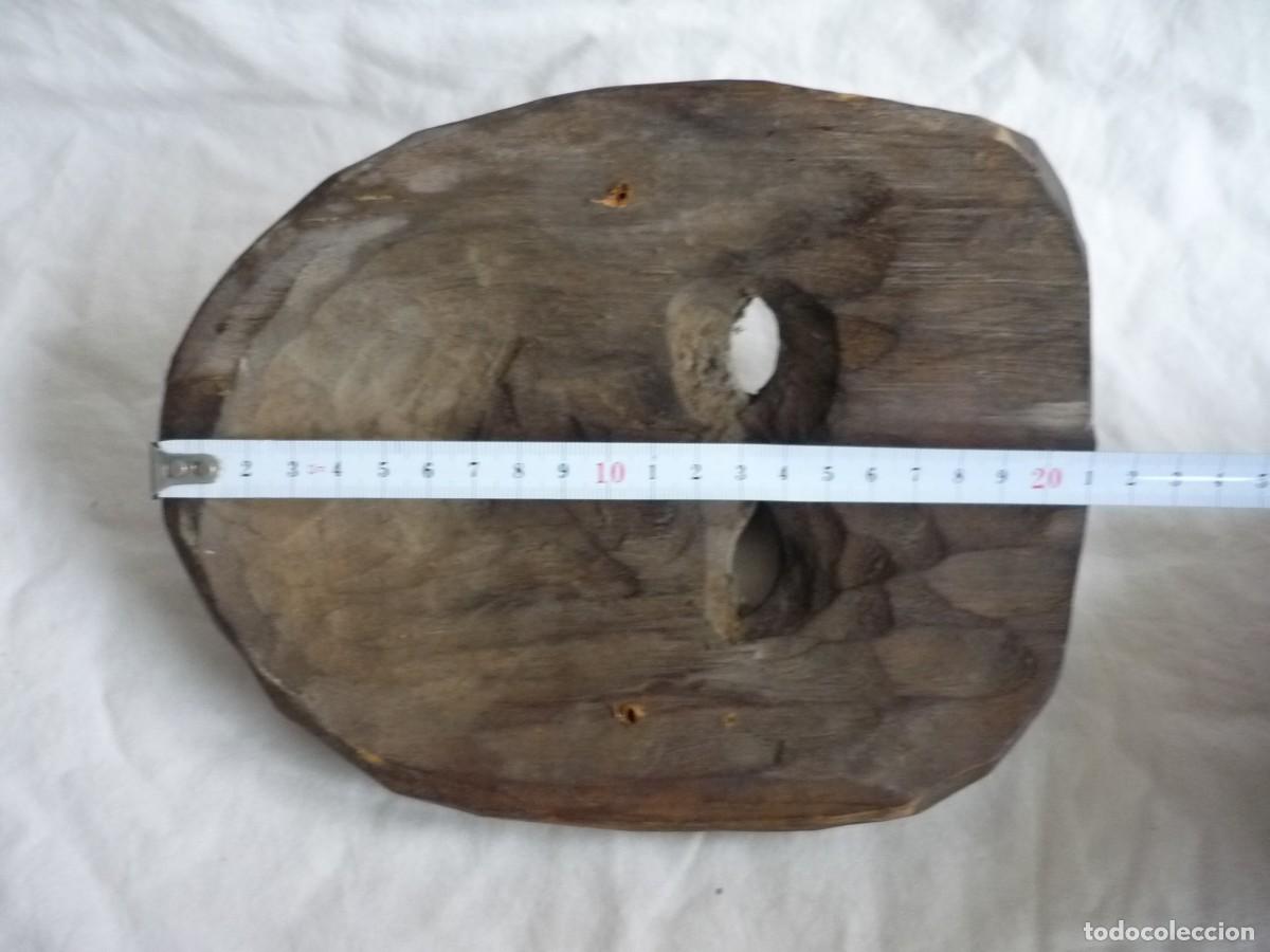 Vintage: M&aacute;scara de teatro griego tallada en madera - Foto 9