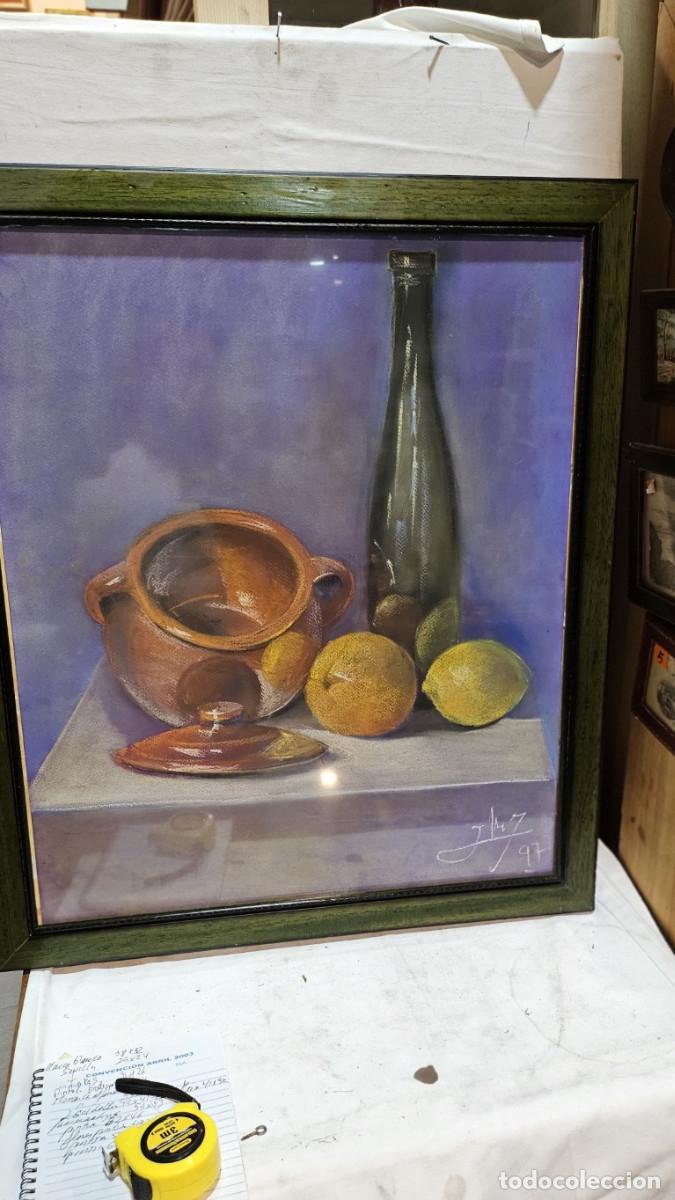 Vintage: pintura bodegon en papel y marcado - Foto 1