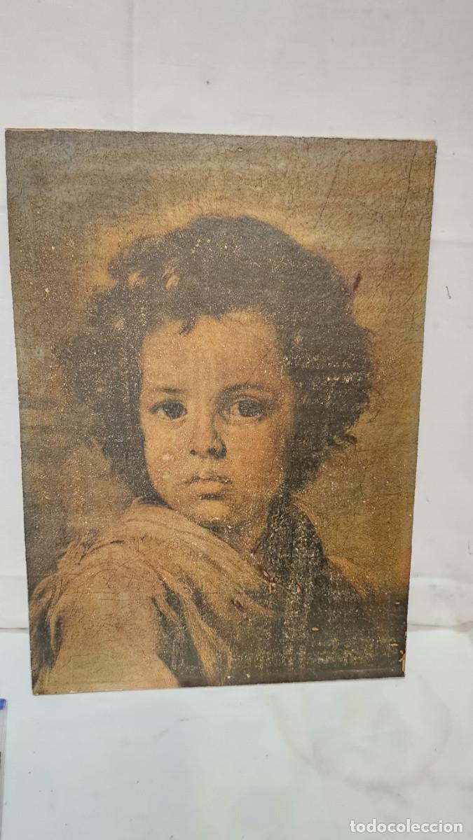 Vintage: lamina litografia ni&ntilde;o - Foto 1