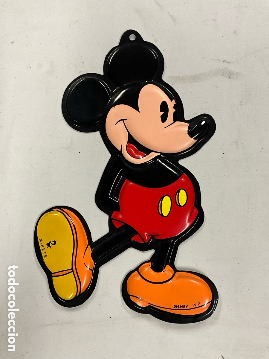 Vintage: Mickey Mouse figura de pl&aacute;stico para colgar.