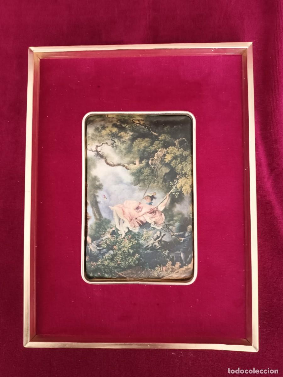 Vintage: ESCENA DE EPOCA SERIGRAFIADA EN SEDA - Foto 2