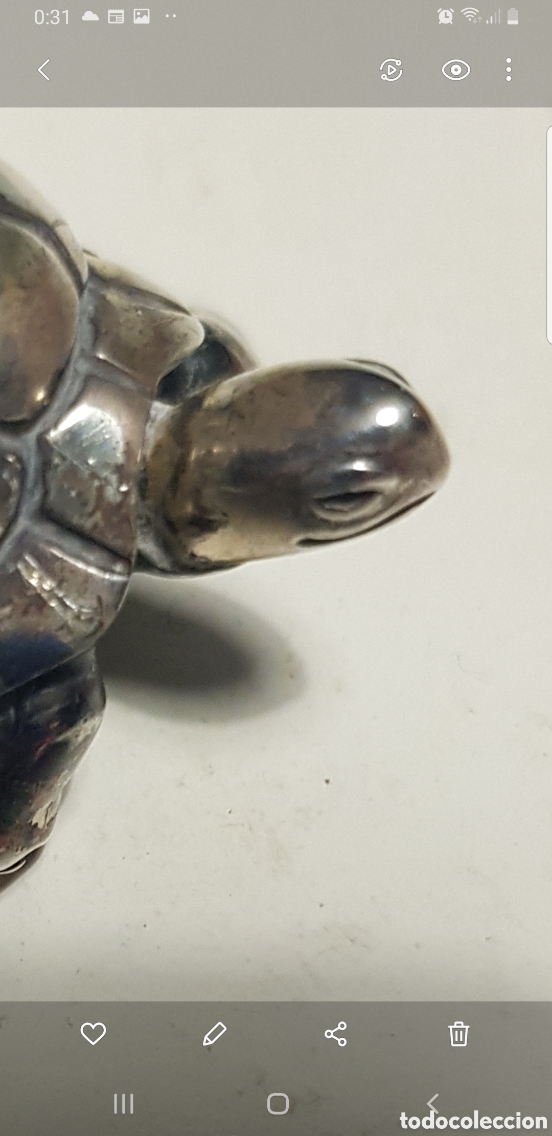 Vintage: Conjunto de tortugas de plata contrastadas, 925. - Foto 7