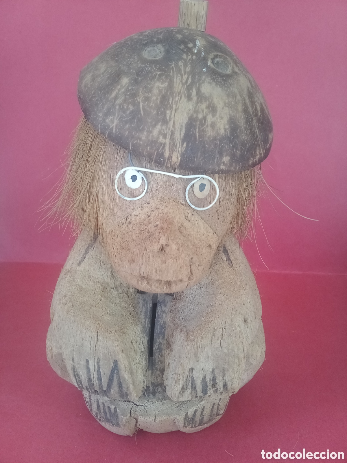 Vintage: HUCHA MONO DE COCO - GORILA - Foto 1