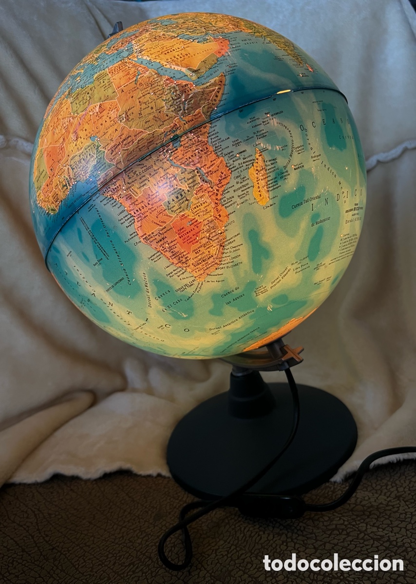 Vintage: Globo terr&aacute;queo con luz - Foto 2