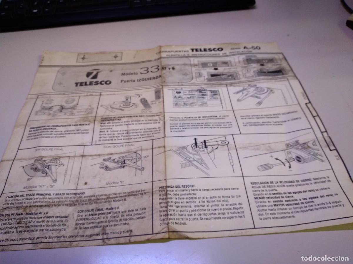 Vintage: MECANISMO PARA CIERRE DE PUERTAS MARCA TELESCO - Foto 8