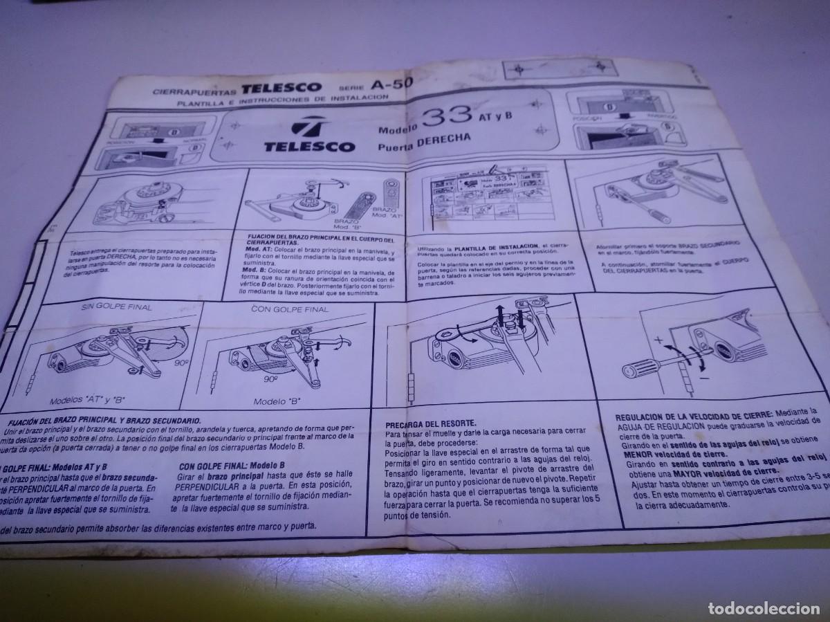 Vintage: MECANISMO PARA CIERRE DE PUERTAS MARCA TELESCO - Foto 9