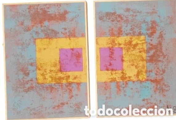 Vintage: Ayub diptico siglo XXI t&eacute;cnica mixta sobre madera