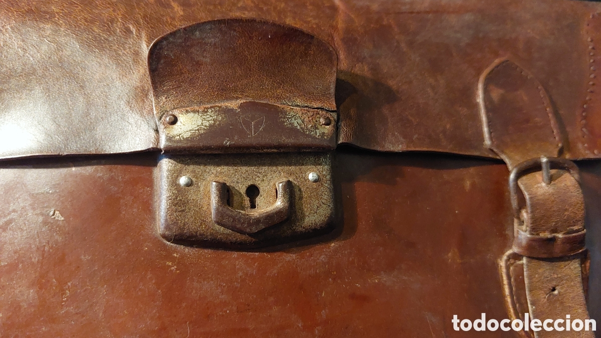 Vintage: CARTERA ESCOLAR DE PIEL DE 1960 - Foto 11