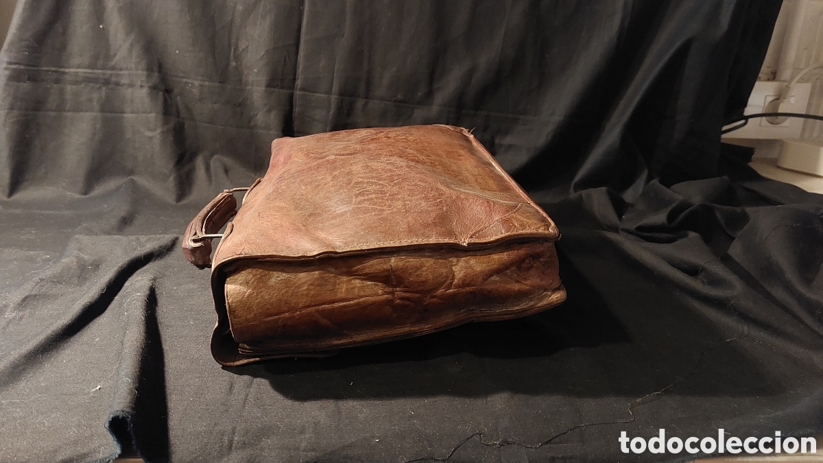 Vintage: CARTERA ESCOLAR DE PIEL DE 1960 - Foto 8