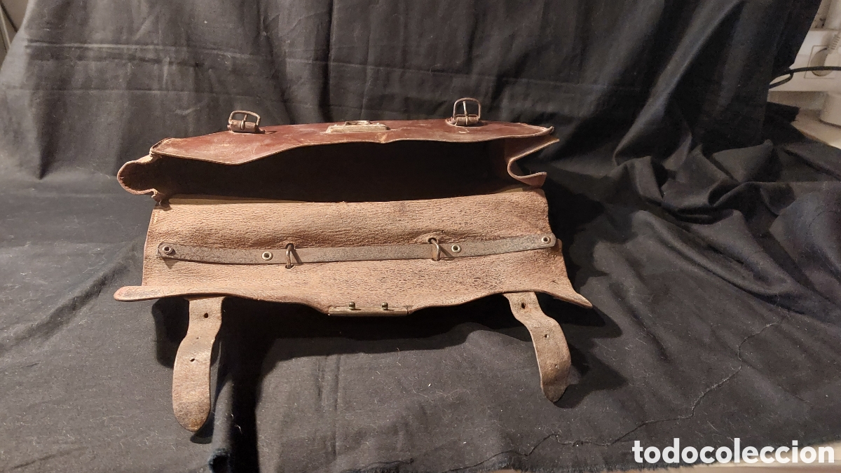 Vintage: CARTERA ESCOLAR DE PIEL DE 1960 - Foto 10