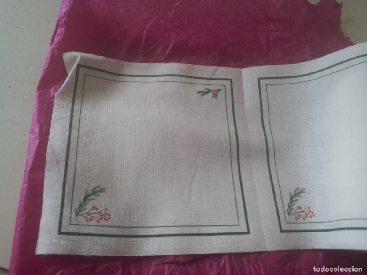 Vintage: Rollito servilletas precortadas algod&oacute;n navidad - Foto 1