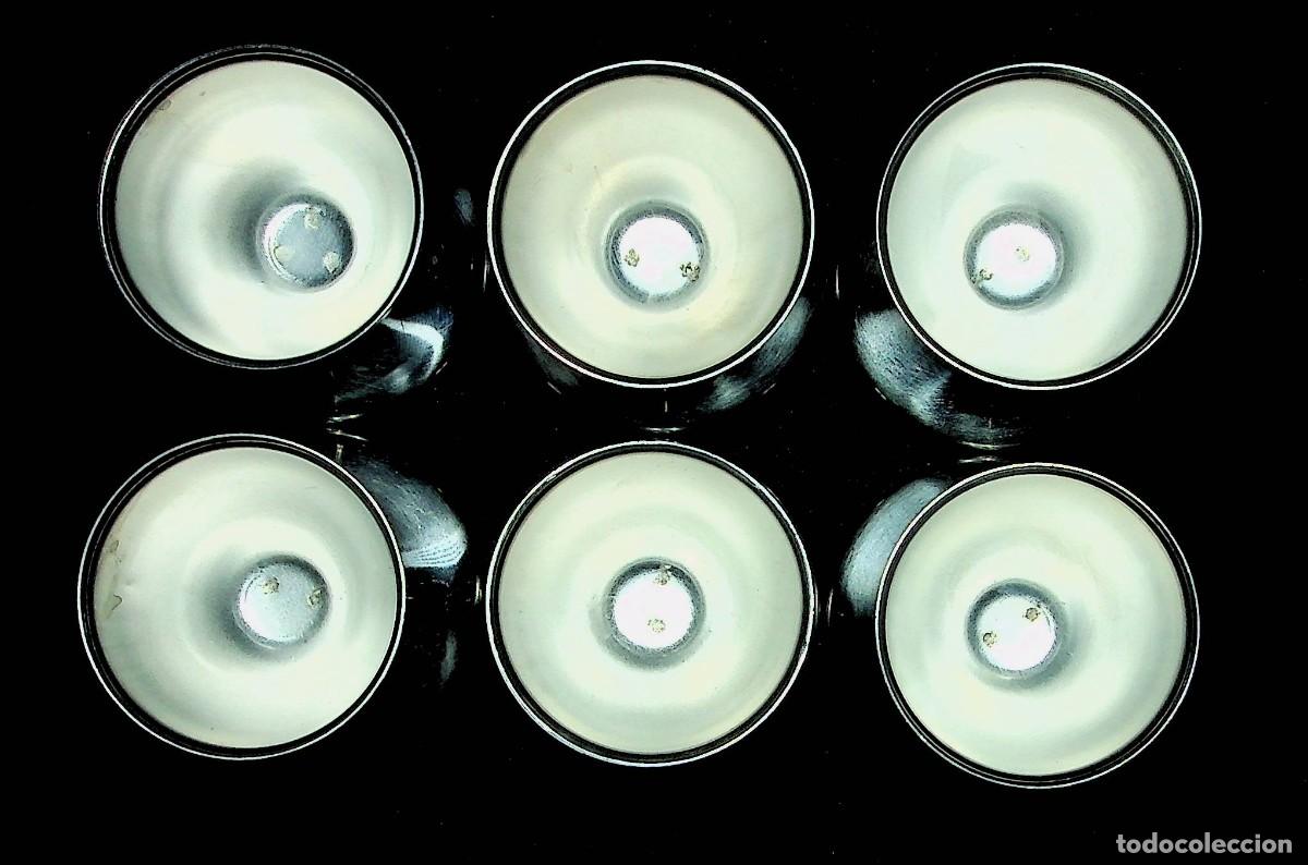 Vintage: 6 HUEVERAS DE ACERO INOXIDABLE. - Foto 2