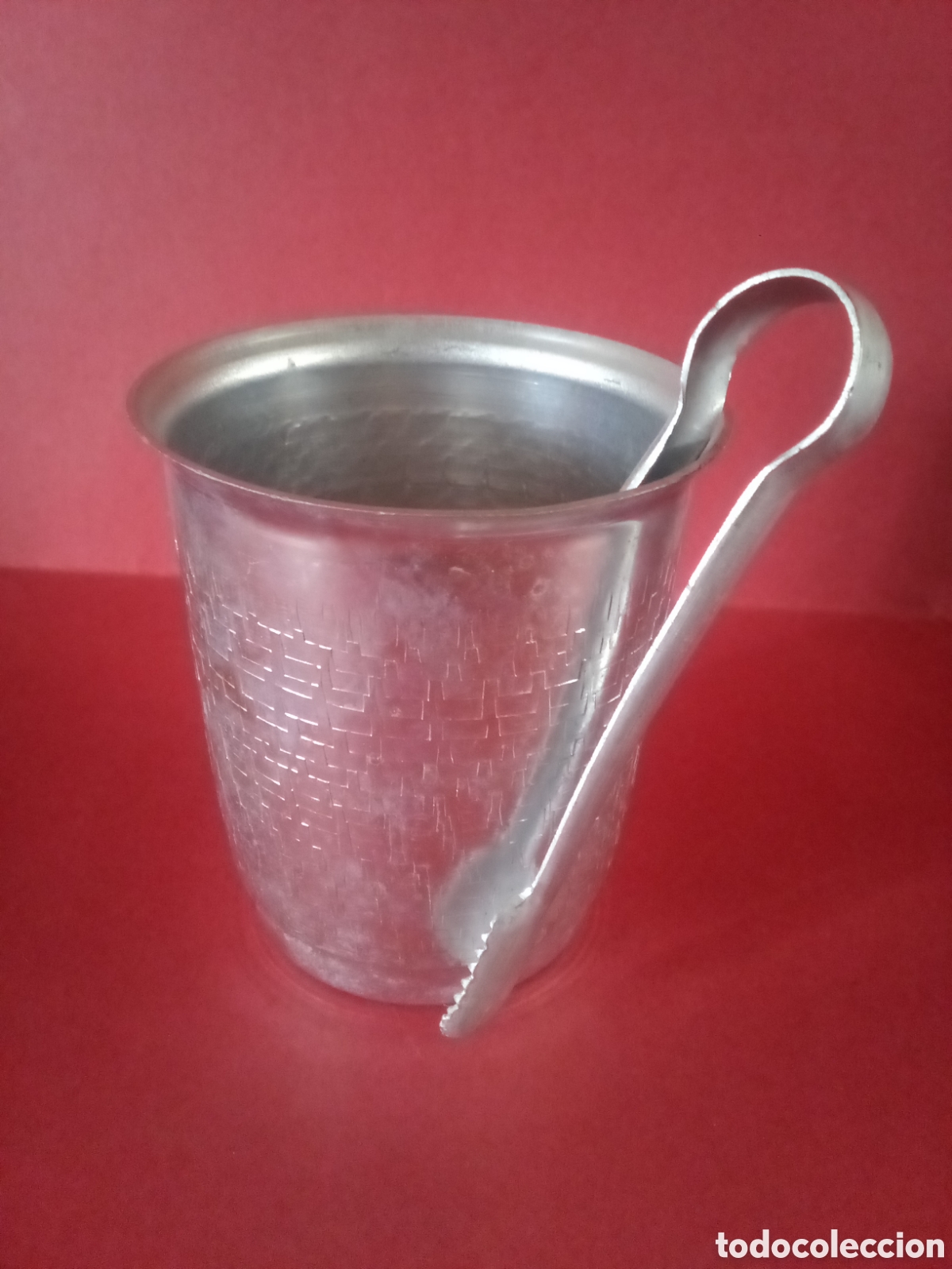 Vintage: PEQUE&Ntilde;A CUBITERA Y PINZAS DE ALUMINIO ANODIZADO
