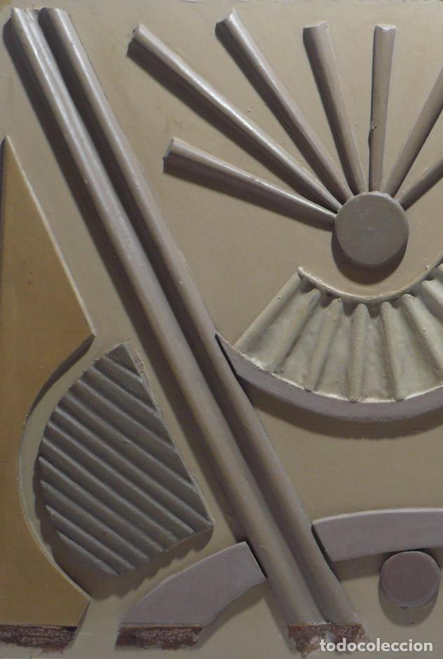 Vintage: TABLERO ABSTRACTO EN MADERA - Foto 2