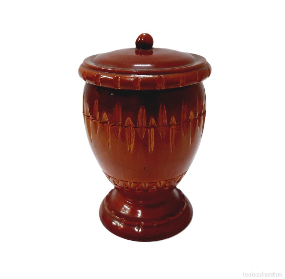 Vintage: Taza de madera vintage con tapa(11.3)