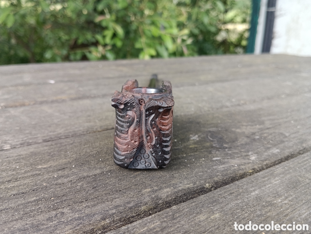 Vintage: PAREJA PIPAS FUMAR EN MADERA. - Foto 4