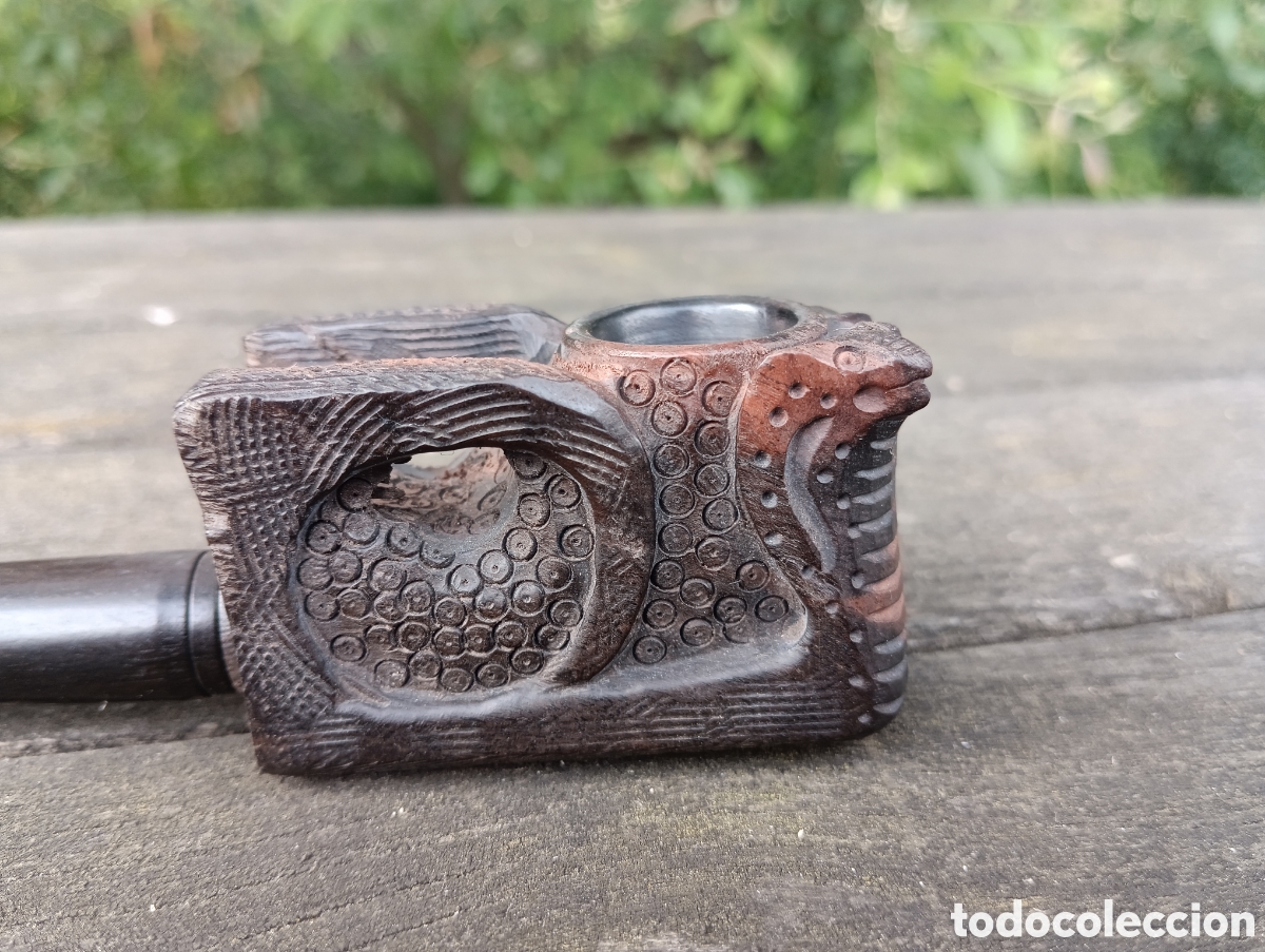 Vintage: PAREJA PIPAS FUMAR EN MADERA. - Foto 10