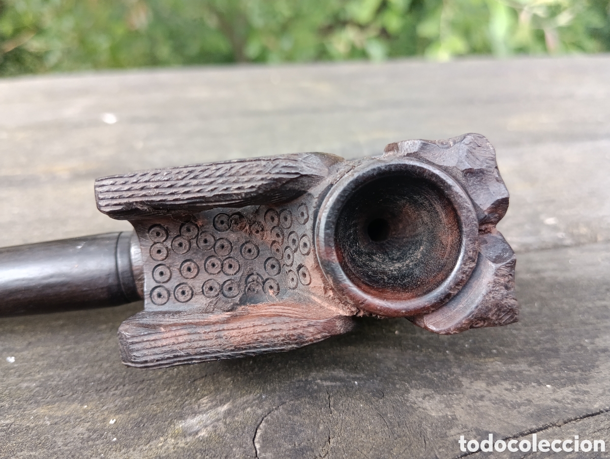 Vintage: PAREJA PIPAS FUMAR EN MADERA. - Foto 12