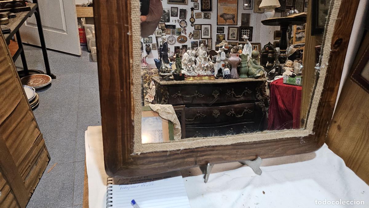 Vintage: espejo de madera antiguo - Foto 3