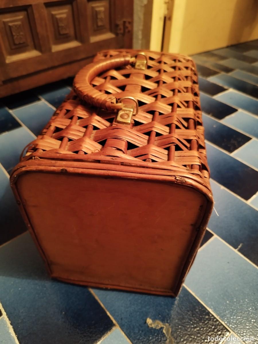 Vintage: Cesto Mimbre para pescar - Foto 3