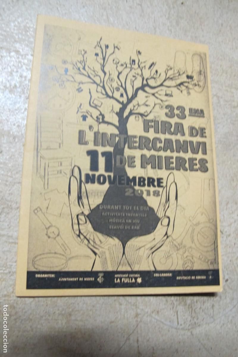 Vintage: FIRA DE L'INTERCANVI DE MIERES 33ENA NOVEMBRE 2018. PETIT CATALEG TRIPTIC