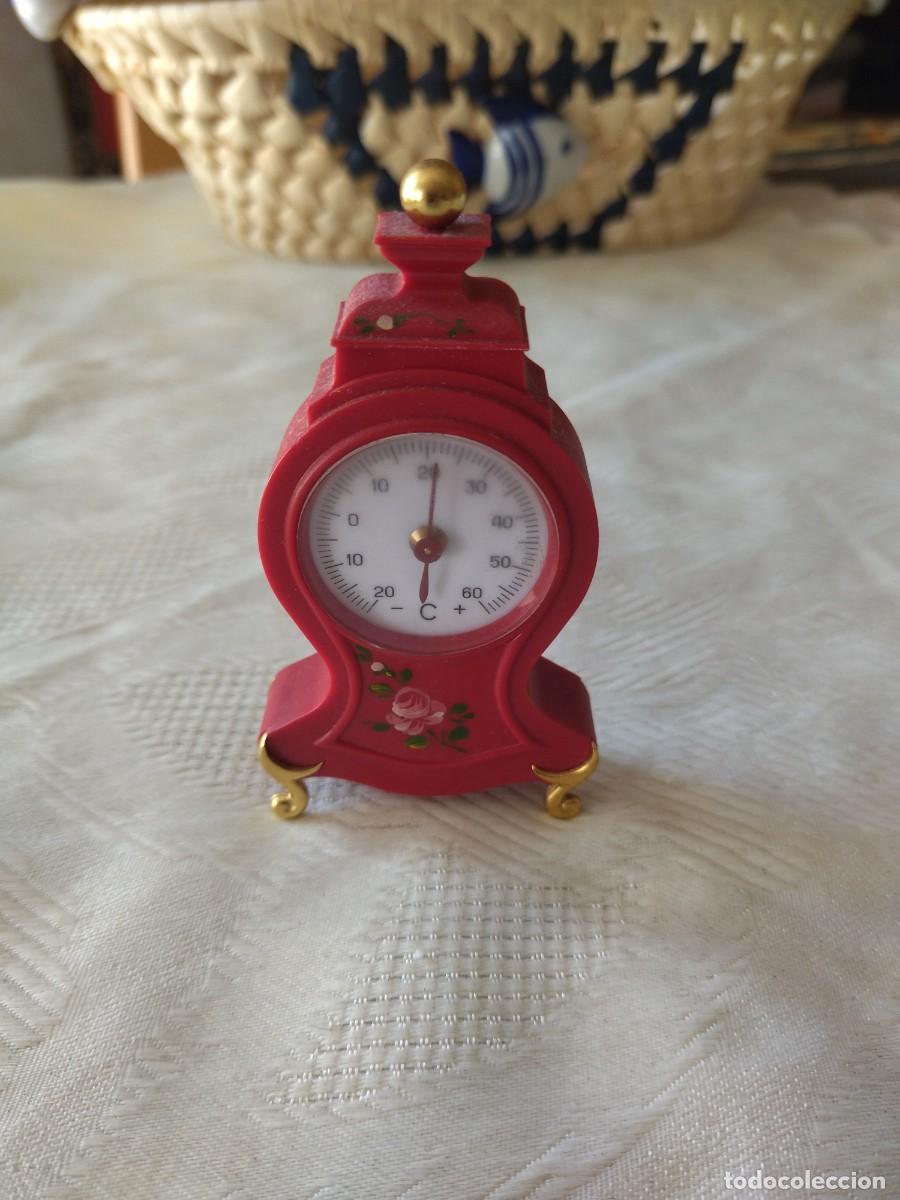 Vintage: Term&oacute;metro en forma de reloj, pvc - Foto 1