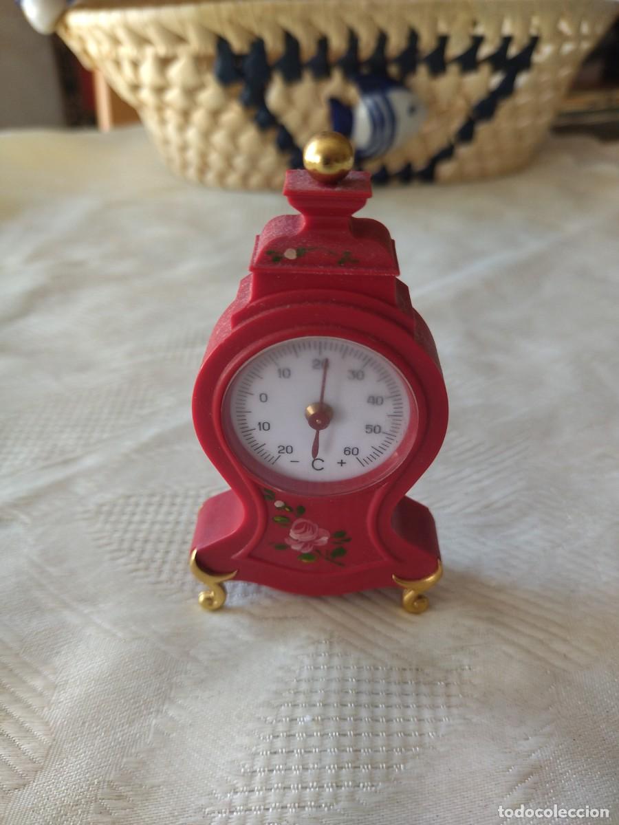 Vintage: Term&oacute;metro en forma de reloj, pvc - Foto 2