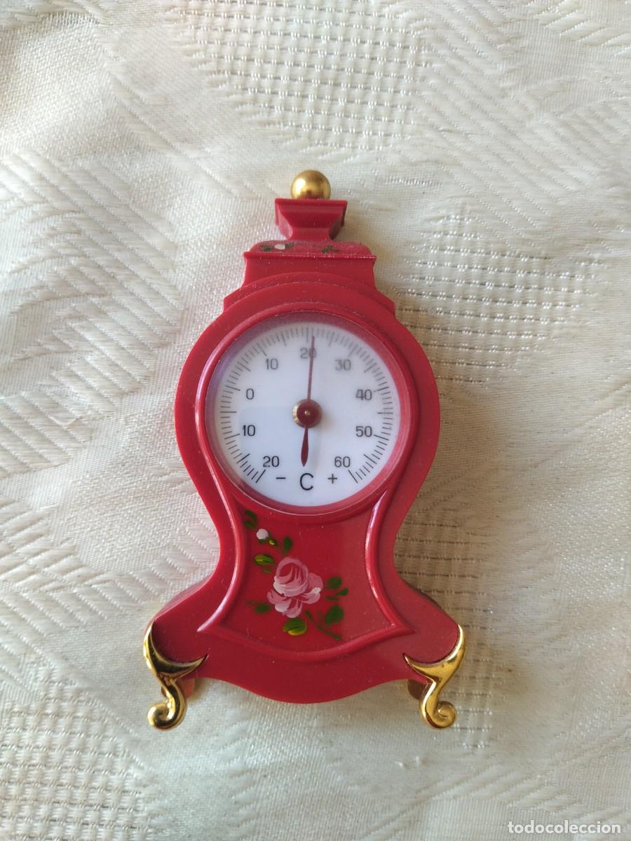 Vintage: Term&oacute;metro en forma de reloj, pvc - Foto 3