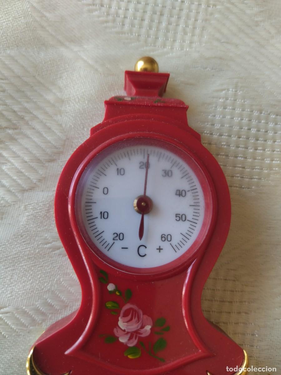 Vintage: Term&oacute;metro en forma de reloj, pvc - Foto 4