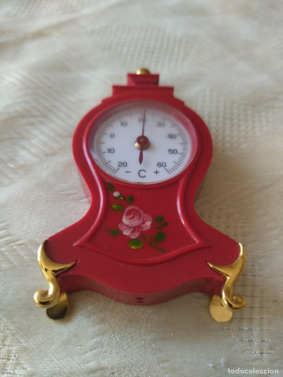 Vintage: Term&oacute;metro en forma de reloj, pvc - Foto 5