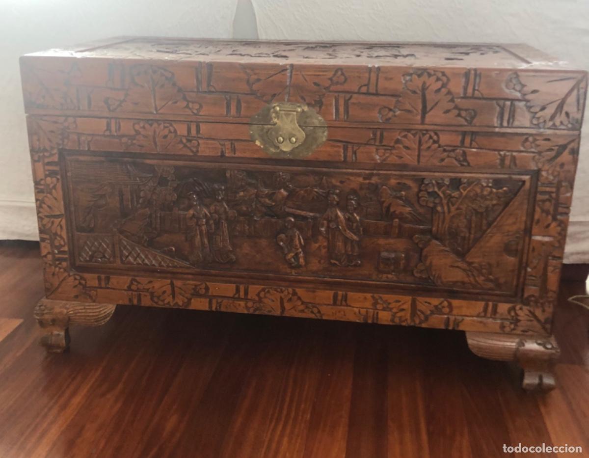 Vintage: Ba&uacute;l de madera de estilo balines - Foto 4