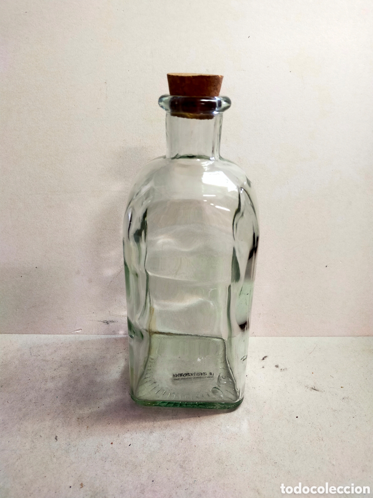 Vintage: BOTELLA FRASCA DE CRISTAL LA MEDITERRANEA.