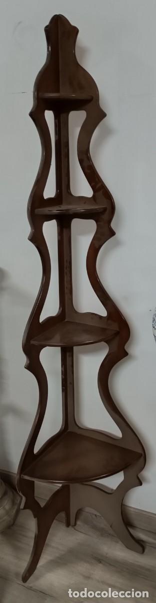 Vintage: MUEBLE ESQUINERO DE MADERA 181 CENT&Iacute;METROS