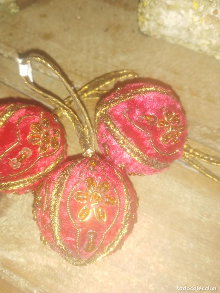 Vintage: Bolas navidad terciopelo - Foto 2