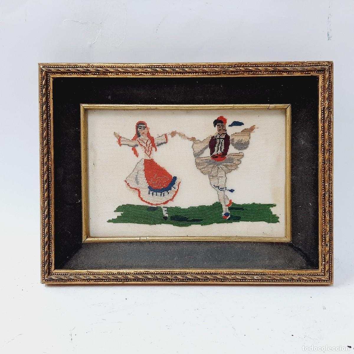 Vintage: Gobelino tapiz enmarcado vintage(16.1)