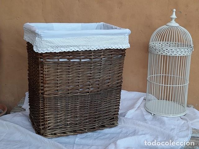 Vintage: Gran cesta de mimbre - Foto 1