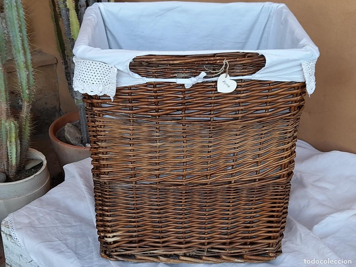 Vintage: Gran cesta de mimbre - Foto 2