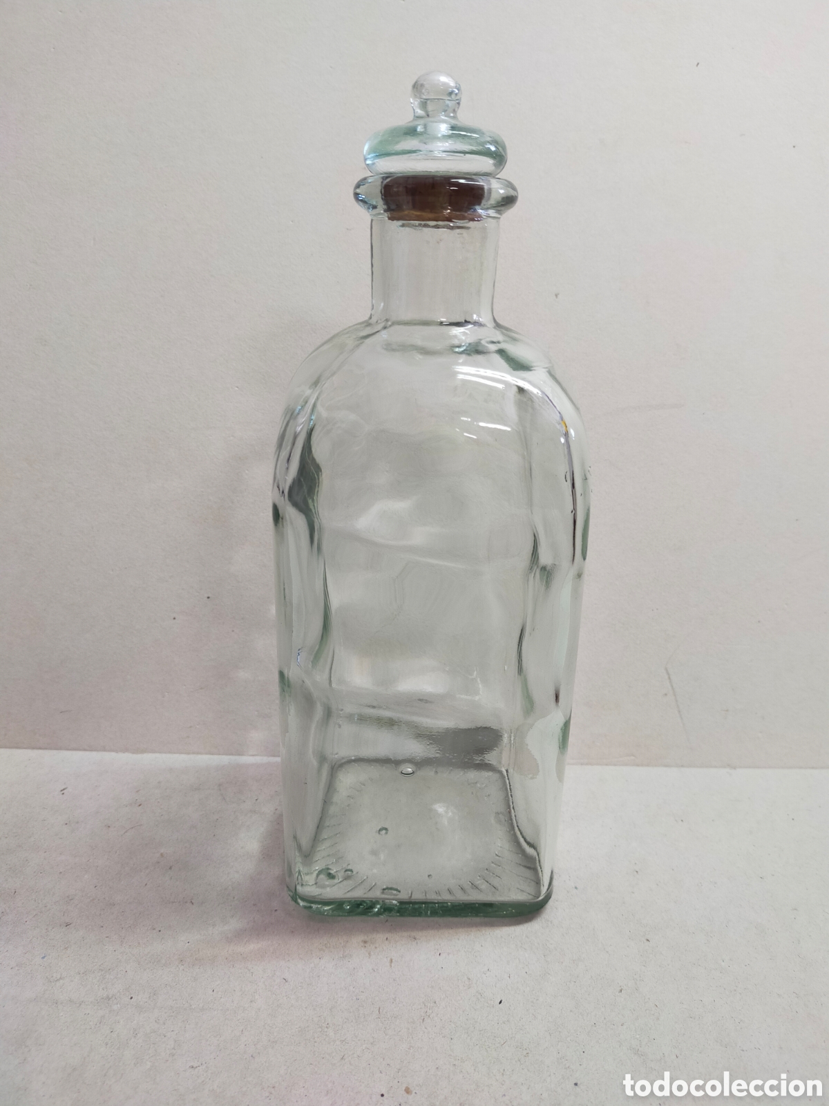 Vintage: BOTELLA FRASCA DE CRISTAL. 25 CM.