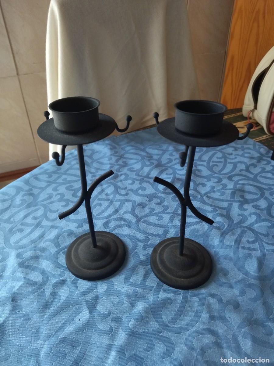 Vintage: Lote de 2 candelabros de forja. - Foto 1